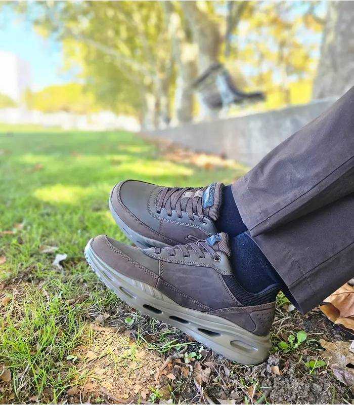 Zapatos Skechers Slip-ins hombre marrón Arch Fit Orvan Moxley pùestos