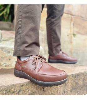 zapatos waterproof hombre Luisetti piel marrón puestos