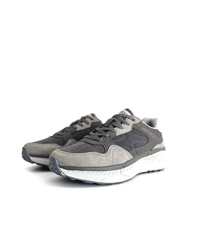 Vista frontal zapatillas Nicoboco Soul hombre gris