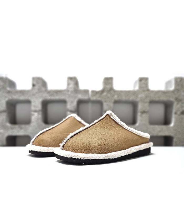 Zapatillas mujer camel invierno Pelusin vista frontal