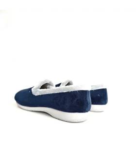 Zapatillas mujer marino cerradas Pelusin vista trasera