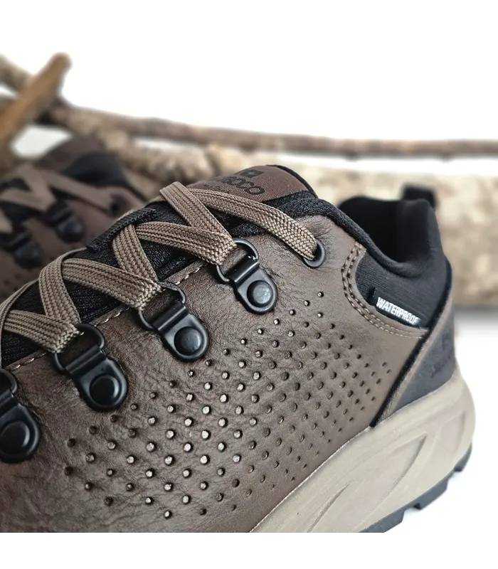 Detalle piel zapatillas Nicoboco hombre waterproof