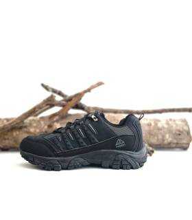 Zapatillas senderismo hombre negras Paredes perfil