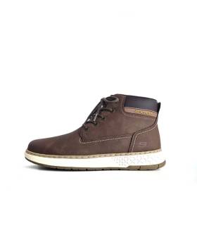 Botas Skechers Garlan Deno marrón perfil lateral