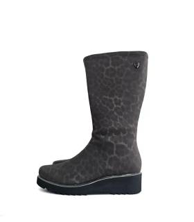 Botas Treintas mujer animal print con cuña