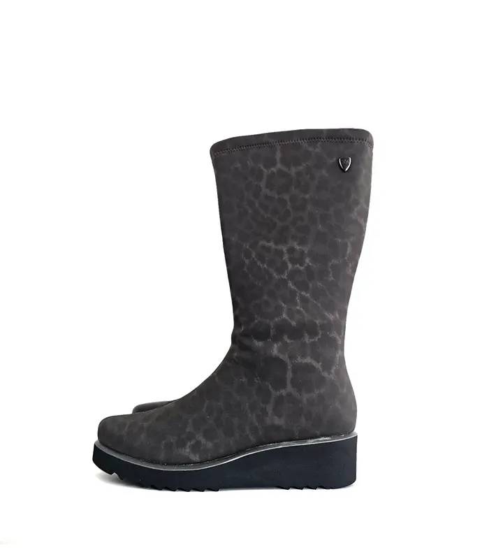 Botas Treintas mujer animal print con cuña