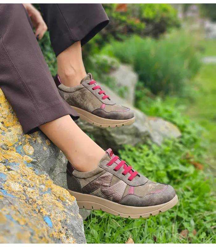 Zapatos deportivos Mysoft mujer con cordones elásticos puestos