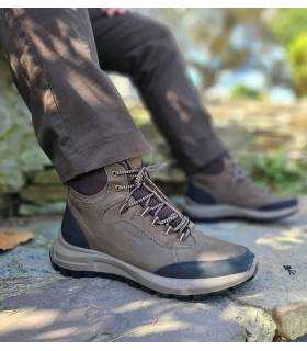 Botas hombre casual Luisetti piel marrón puiestas con pantalon marron