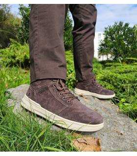 Botines hombre casual Coronel Tapioca serraje marrón waterproof puestos