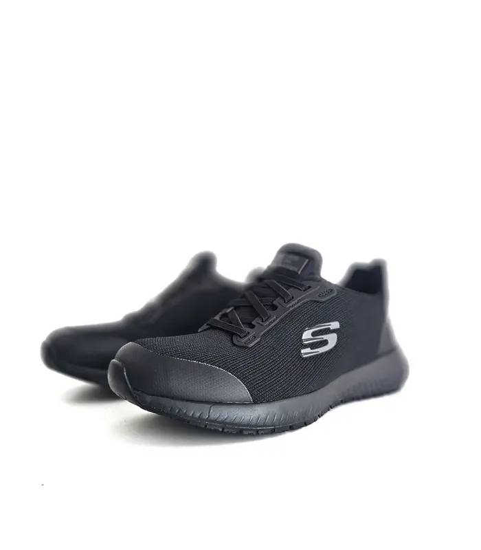 Vista frontal zapatillas antideslizantes mujer Skechers