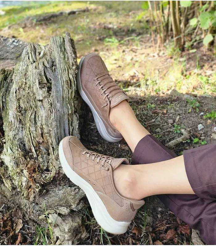 Zapatillas Skechers mujer cómodas Slip-ins Contour Foam marrón claro puestas