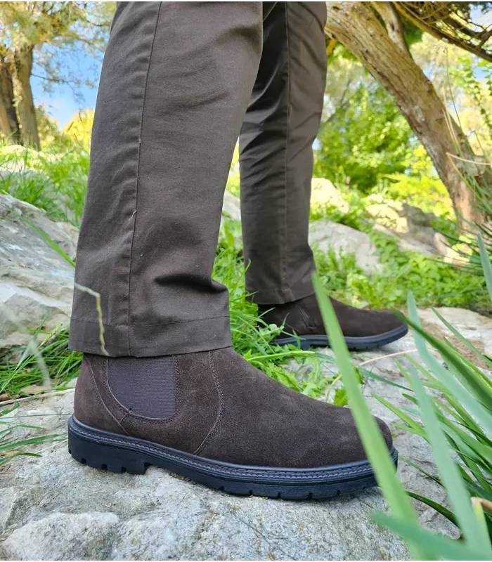 Botines hombre Chelsea impermeables G Comfort marrón puestos