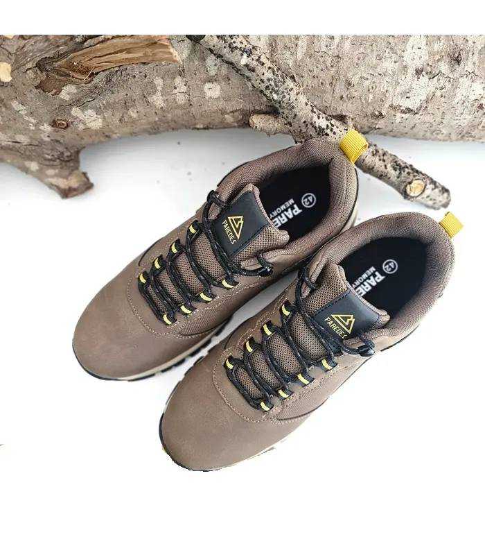 Vista superior zapatillas trekking Paredes hombre marrón