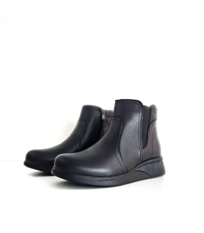 botines Vicmart mujer cómodos negros vista frontal