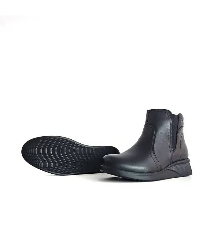 botines negros mujer Vicmart suela ligera cuña baja