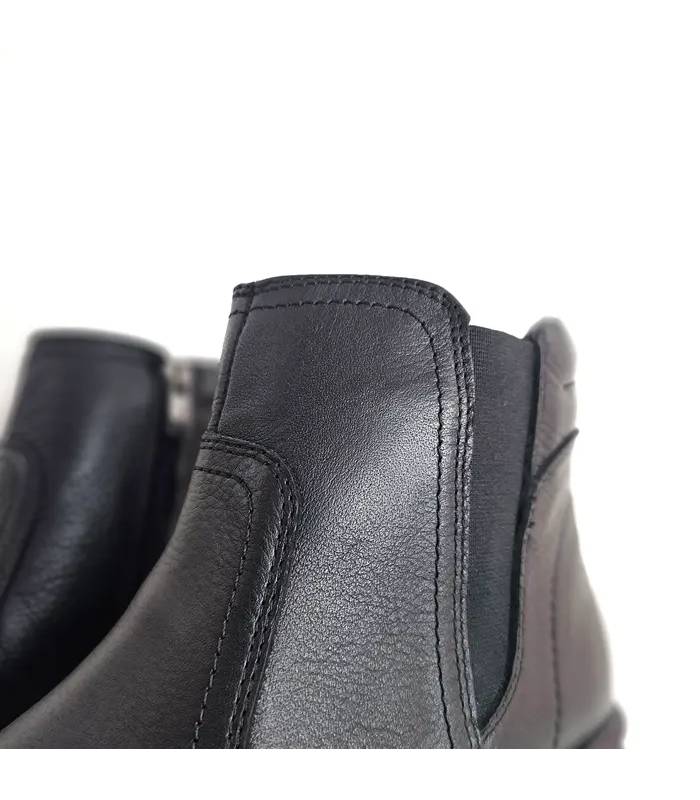 botines negros mujer cómodos Vicmart piel detalle elástico