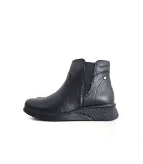 botines negros mujer piel Vicmart perfil lateral