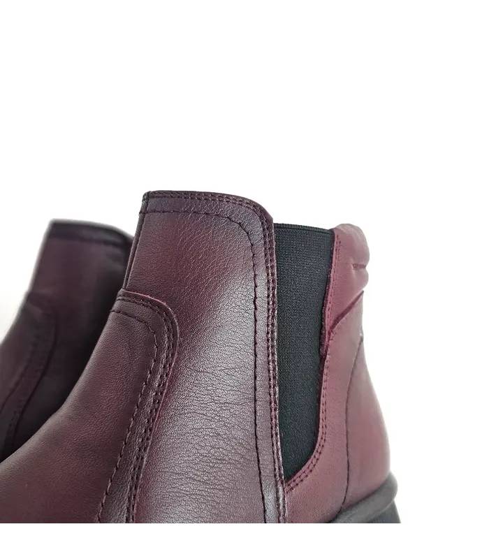 botines burdeos mujer Vicmart piel detalle elástico