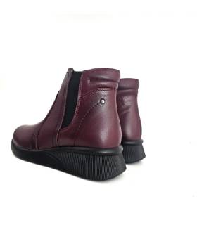 botines Vicmart mujer burdeos vista trasera