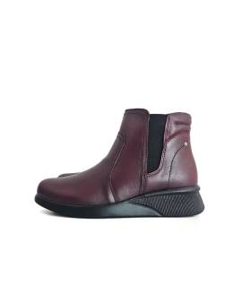 botines burdeos mujer piel Vicmart perfil lateral