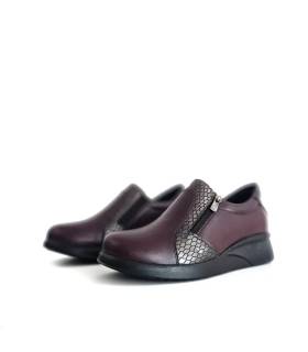 zapatos mujer burdeos Vicmart cuña ligera frontal