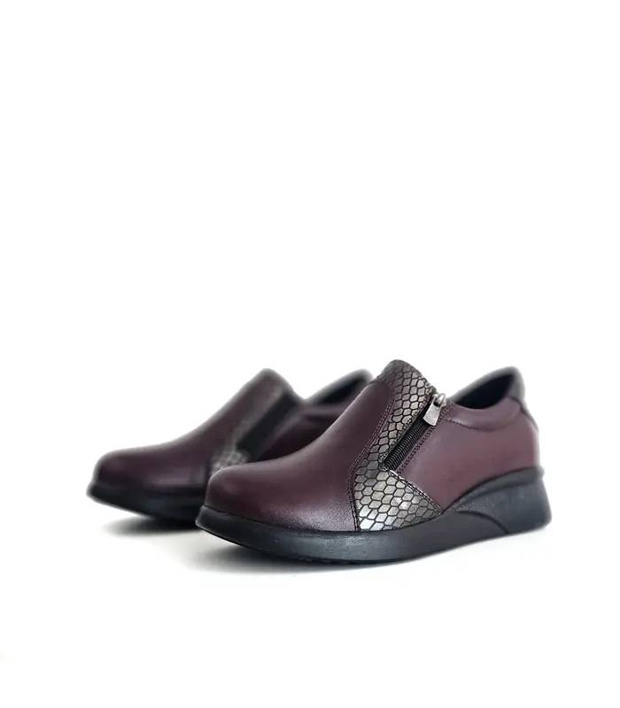 zapatos mujer burdeos Vicmart cuña ligera frontal