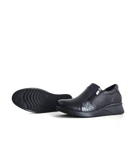 zapatos Vicmart mujer negros cuña ligera vista suela