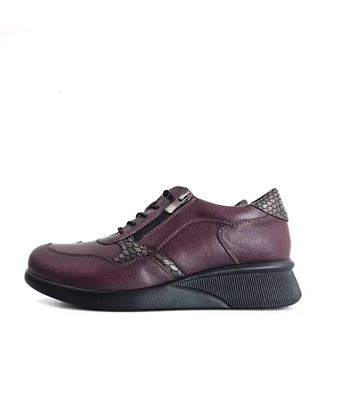 zapatos Vicmart mujer burdeos perfil lateral