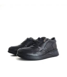 zapatos Vicmart mujer negros deportivos con cremallera
