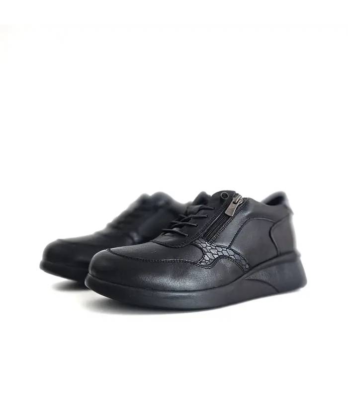 zapatos Vicmart mujer negros deportivos con cremallera