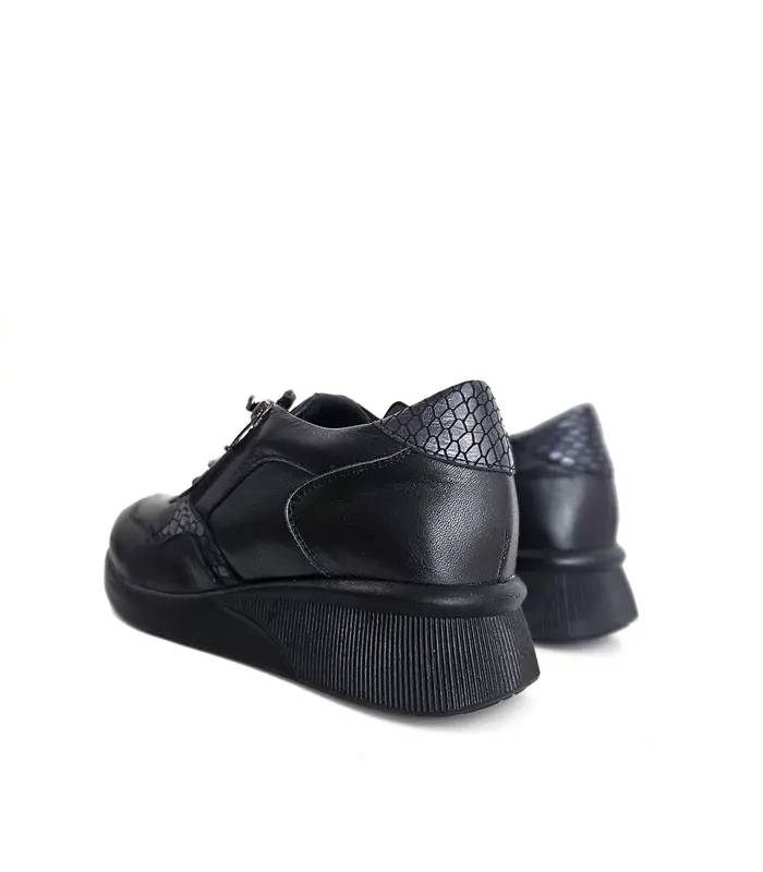 zapatos Vicmart mujer negros vista trasera animal print