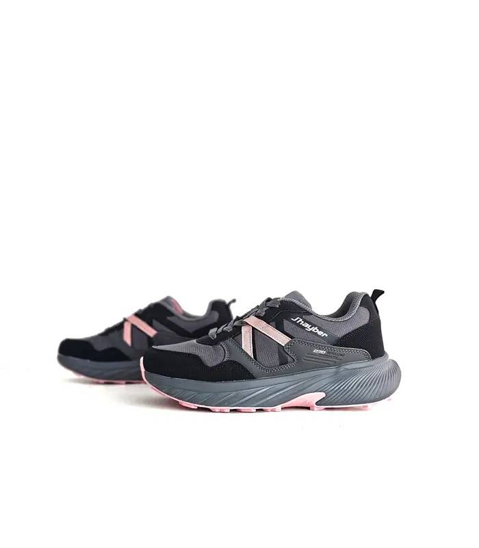zapatillas senderismo mujer J'hayber negras perfil