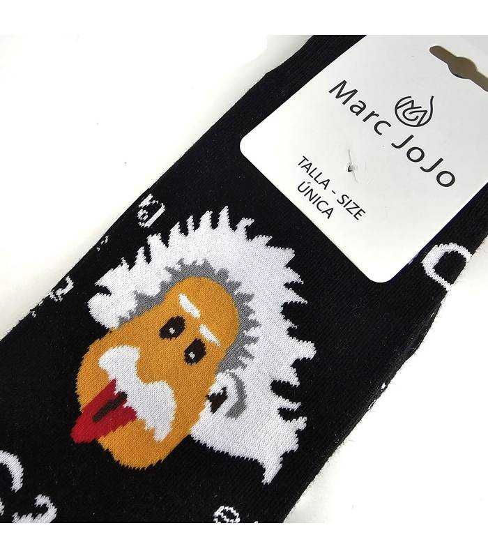 Detalle calcetines Albert Einstein Marc JoJo negros