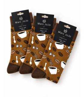 Tres pares calcetines divertidos de café Marc JoJo