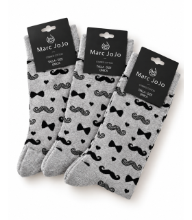 Tres pares calcetines divertidos con bigotes Marc JoJo