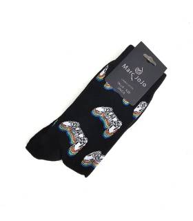 Calcetines gamer divertidos hombre Marc JoJo negros con mandos de videojuegos retro
