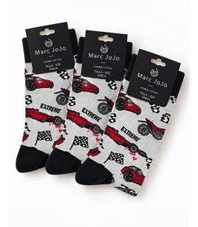 Tres pares calcetines coches y motos Marc JoJo