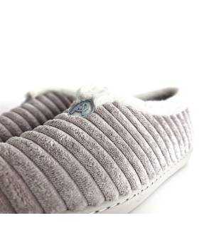 zapatillas casa mujer rosas pana