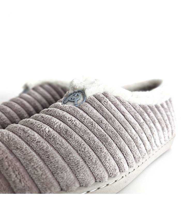 zapatillas casa mujer rosas pana