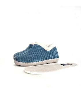 plantilla extraíble zapatillas casa mujer Gema García azules