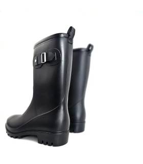 Vista trasera botas de agua mujer Kelara negras