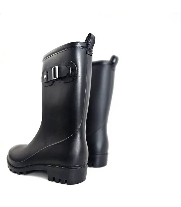 Vista trasera botas de agua mujer Kelara negras