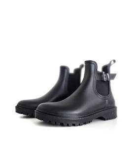 Botines Chelsea mujer Kelara negros para lluvia