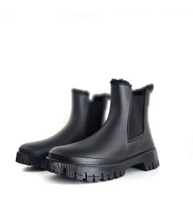 Botines mujer pelo interior Kelara impermeables negros
