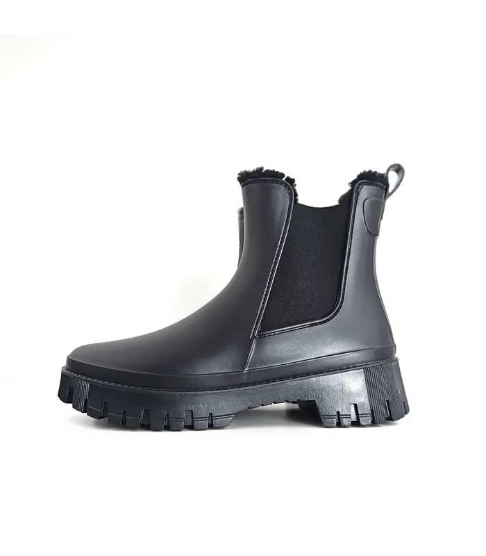 Perfil botines mujer invierno Kelara negros Chelsea