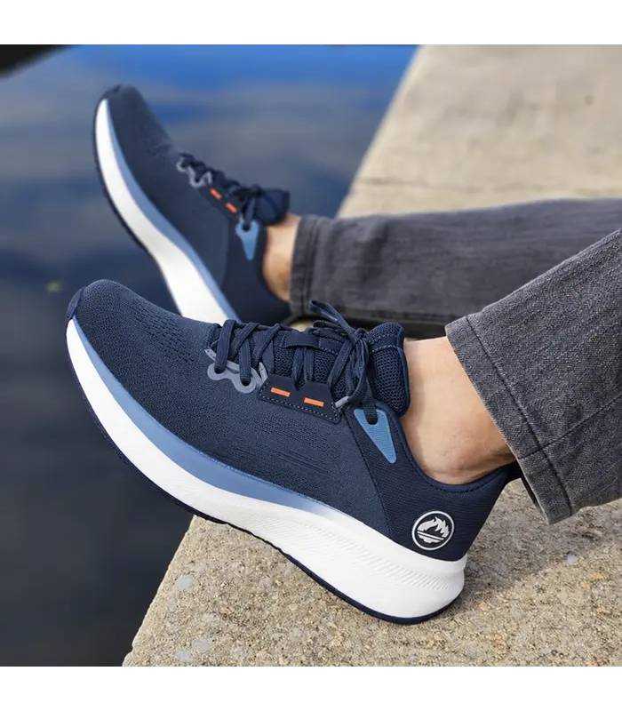 zapatillas deportivas hombre verano J’hayber azul puestas