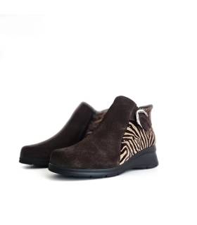 Botines mujer horma ancha Comfort Class 8087 suela y animal print