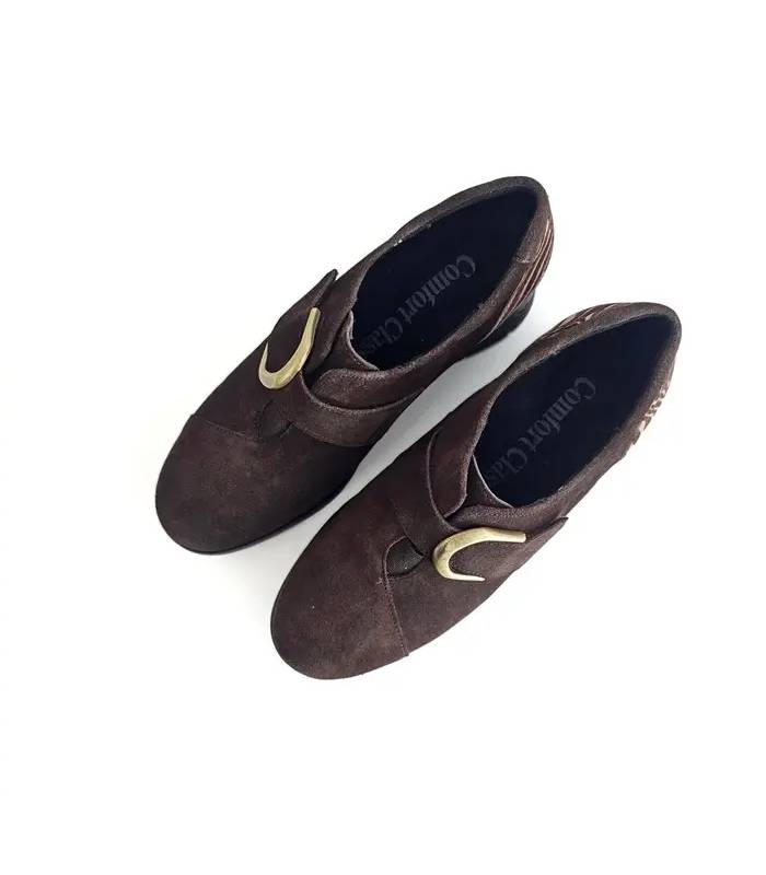 Zapatos Comfort Class mujer marrón chocolate vista  superior