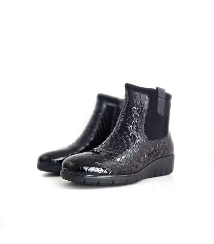Botines Doctor Cutillas mujer 60348 negro charol grabado