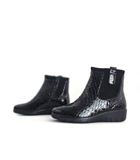 Botines mujer Doctor Cutillas negro vista lateral